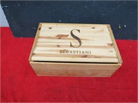 Sebastiani wood wine crate.