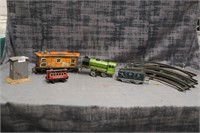 vintage train track and cars