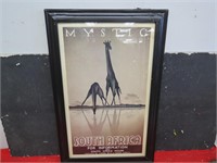 Framed Mystic poster. South Africa.