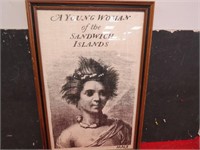 Framed print. Young woman of the sandwich