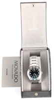 MOVADO STAINLESS STEEL MEN'S WATCH WITH BOX