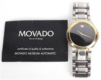 2009 MOVADO STAINLESS STEEL MUSEUM WATCH W/ BOX