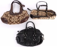 DESIGNER COACH WOMEN'S LEATHER PURSES - LOT OF 3