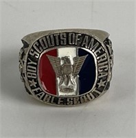 B.S.A. Eagle Scouts Sterling Silver & Enamel Ring