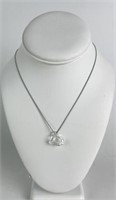 Swarovski Faceted Crystal Heart Pendant & Chain