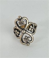 James Avery Sterling Silver "Adorned Hearts" Rin