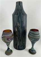 Phoenician Glass Goblets and Vase