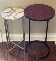 Pier 1 Side Table and Marble Top Accent Table