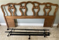 King Size Fruitwood Hollywood Bed Frame