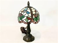 Leaded Glass Hummingbird Table Lamp