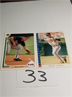 2 Mark Lemke cards