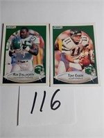 Fleer Ron Stallworth and Tony Eason Jets cards