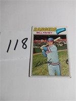 Bill Fahey Rangers card