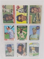 9 Pocket Sheet Baseball Cards Koufax, Jeter, more