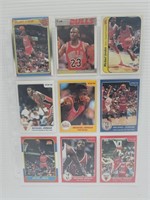 9 Pocket Sheet Basketball Michael Jordan Cards