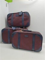 3Pc Vintage Luggage Set