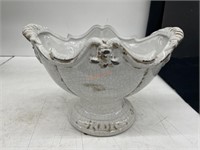 Vintage Cracked Porcelain Finish Vase