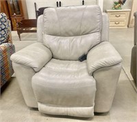 Light Grey Oversized Electric Reclining Chair