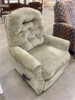 Green Upholstered Reclining Arm Chair