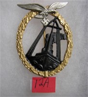 German sea battle badge WWII style