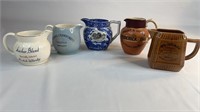 4 ASSORTED WHISKY WATER JUGS INCLUDES