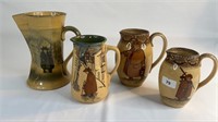 4 ASSORTED SERIESWARE ROYAL DOULTON JUGS