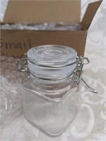 Small Square Glass Jars (6)