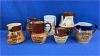 7X WHISKY ADVERTISIG WHISKY WATER JUGS