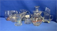 8 ASSORTED ADVERTISING WHISKY JUGS