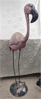 Large Metal Outdoor Flamingo- Vintage