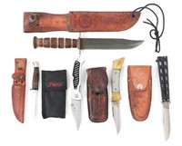 COLD WAR USMC MKII KNIFE By CASE & ASSORTED KNIVES