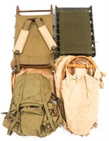 WWII US MOUNTAIN TROOPS RUCKSACK & SNOWSHOES LOT