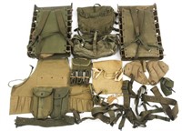 WWII US ARMY PACKBOARD AND CANVAS BAGS