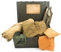WWII US ARMY COE CHEST WITH FIELD SLEEPING GEAR
