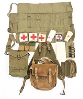 WWII US ARMY MEDICAL CORPS AND RED CROSS GEAR