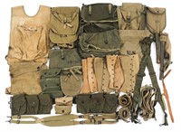 WWII US ARMY ISSUE CANVAS FIELD GEAR MIXED LOT