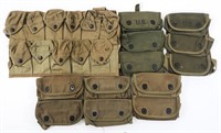 WWII US ARMY DOUBLE & TRIPLE GRENADE POUCHES
