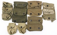 WWII US ARMY AIRBORNE RIGGER GRENADE POUCH LOT