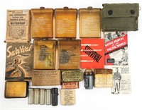 WWII US AAF E-17 / E-3A SURVIVAL CONTAINERS & GEAR