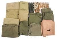 WWII US MILITARY SHELTER HALF AND PONCHOS
