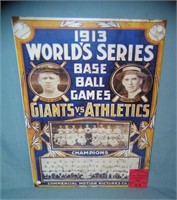 1913 World Series Baseball retro style sign