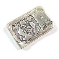 RETIRED MUTINY METALS 2 OZ SILVER BAR LIMITED ED