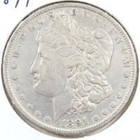 1891-P MORGAN SILVER DOLLAR $1.00