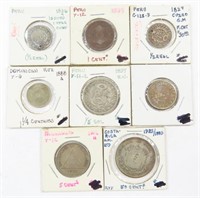 VINTAGE FOREIGN COIN LOT MIXED LOT