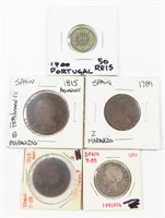 VINTAGE FOREIGN COIN LOT MIXED LOT