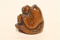Japanese Wood Carved Figural  Netsuke