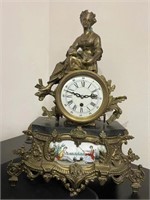 Victoria Period European Bronze Clock