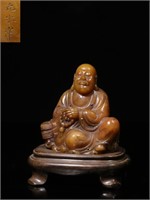 Chinese Soapstone Carved Luohan ,Mark