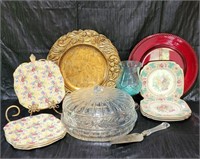 Godinger Crystal Dome Dessert Plate +