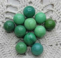 11pc Jade Style Marbles